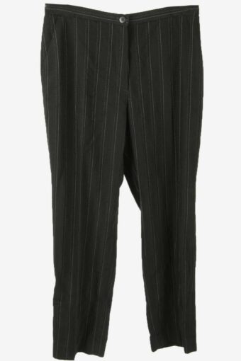 Saint Hilarie Vintage Trouser High Waisted Striped 90s Black UK 14