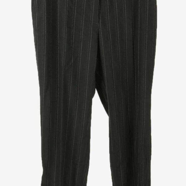 Saint Hilarie Vintage Trouser High Waisted Striped 90s Black UK 14