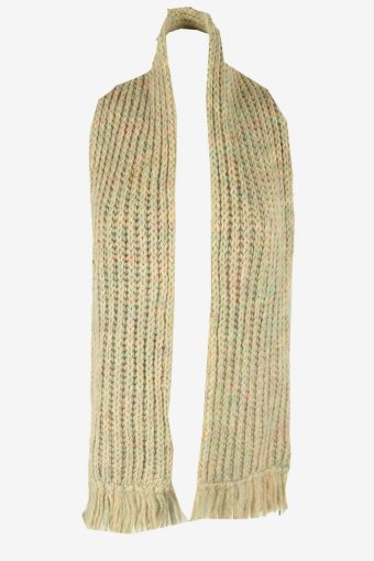 Vintage Handmade Winter Scarf Knitted Neck Warmer Soft 70s Retro Multi