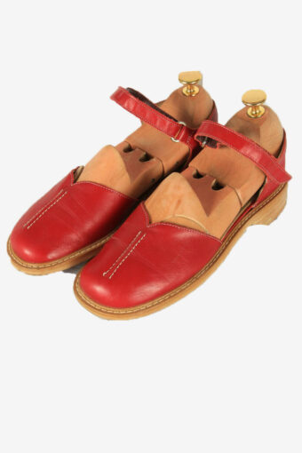 Vintage Pomarez Vazques Sandals Shoes Leather Design Red Size  UK 2