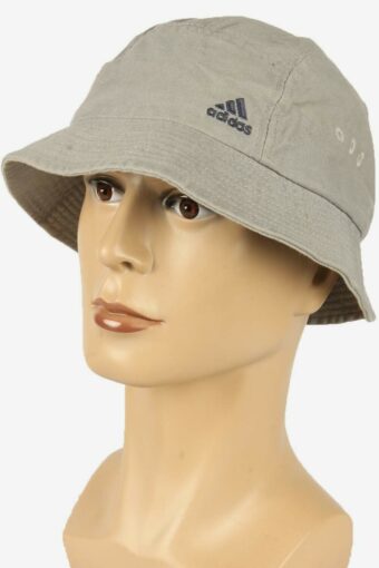 Adidas Bucket Hat Vintage 3 Stripes Summer Unisex Retro 90s Grey L