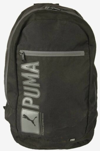 Puma Vintage Backpack Bag School Travel Sport Adjustable 90s Black