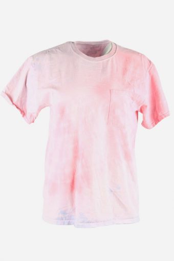 Tie Dye T-Shirt Top Tee Music Festival Retro Indie 90s Women Pink Size M