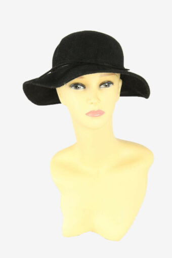 Trilby Hat Vintage Country Style Retro 90s Black Size 52 cm