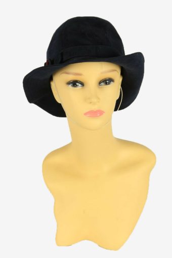 Trilby Vintage Hat Womens Fedora Classic Retro 90s Navy Size 52 cm
