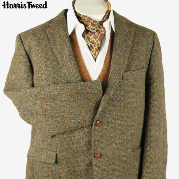 Vintage Harris Tweed Blazer Jacket Windowpane Country Multi Size XXL