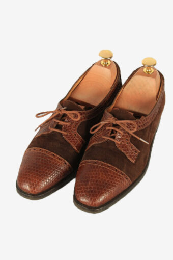 Vintage Lavorazione Artigiana Flat Shoes Suede Style Brown Size UK 8.5