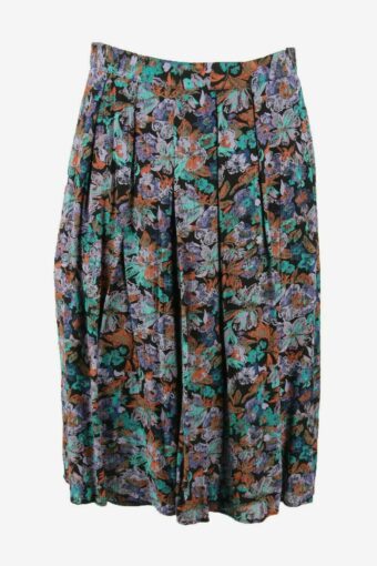 Vintage Midi Skirt Floral Lined Retro 90s Multicoloured Size UK 12