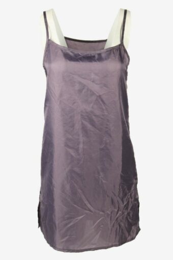 Vintage Spaghetti Strap Slip Dress Chemise Nightdress 90s Purple M/L