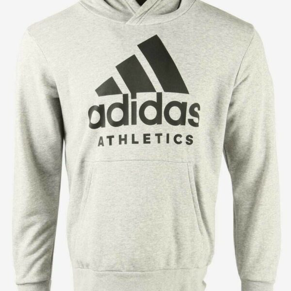 Adidas Hoodie Vintage Pullover Logo Athletics Retro 90s Grey Size L