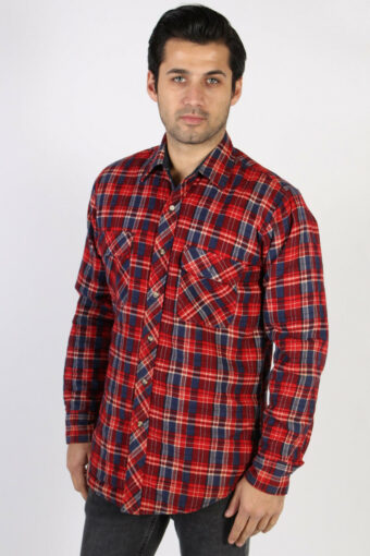 Flannel Lumberjack Shirt 90s Retro Men Vintage Top Multi Size M