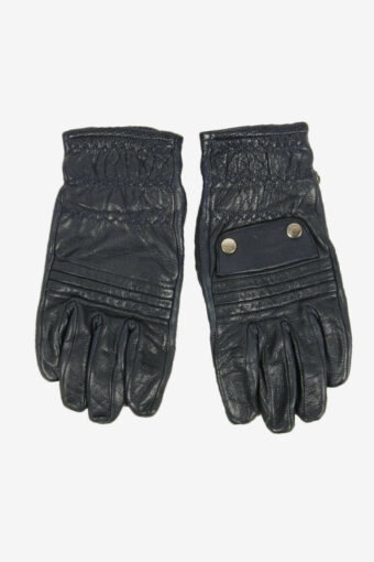 Leather Gloves Vintage  Genuine Lined Warm Winter 90s Navy Size XL