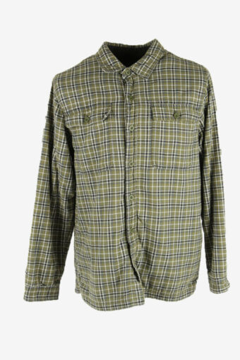 Lumberjack Jacket Vintage Polar Lined Flannel Button Up Green Size XL