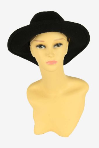 Trilby Vintage Hat Womens Fedora Classic Country Retro Black Size M/L