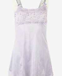 Vintage Spaghetti Strap Slip Dress Chemise Lace Nightdress 90s Purple S