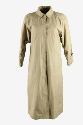 Vintage Trench Coat London Fog Lined Button Long Jacket 80s Beige Size M