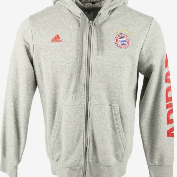 Adidas Track Top Hooded Vintage FC Bayern Munich Full Zip 90s Grey L