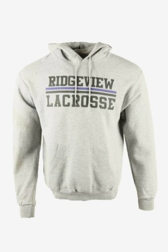 Champion Hoodie Vintage Ridgeview Lacrosse Retro 90s Grey Size M