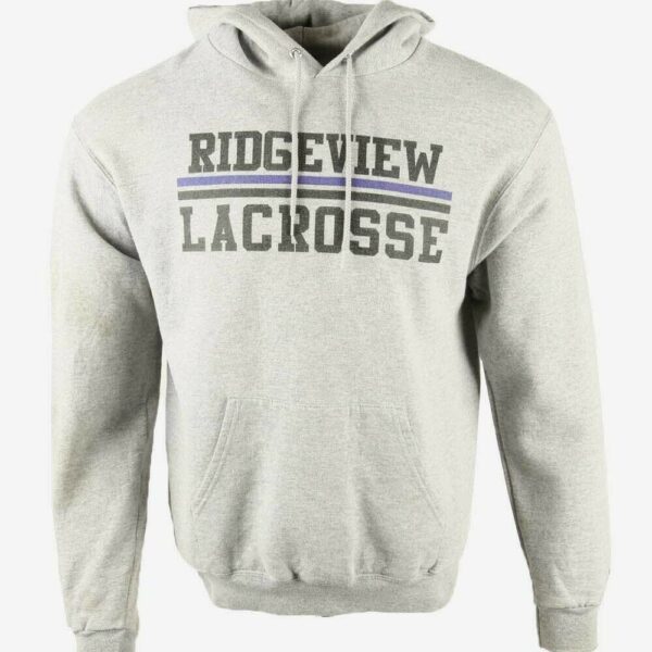 Champion Hoodie Vintage Ridgeview Lacrosse Retro 90s Grey Size M