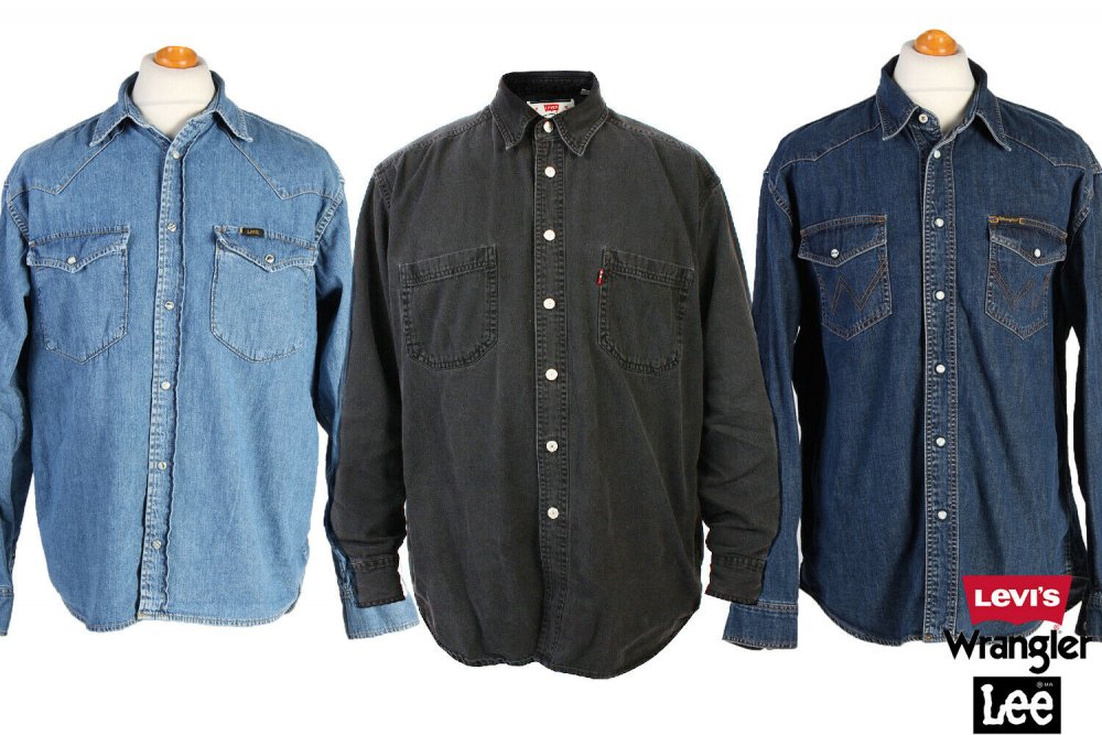 Levis Lee Wrangler Denim Shirts Grade A Men – Pepper Tree London