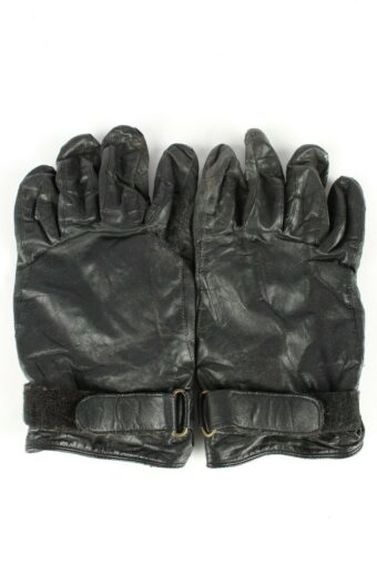 Leather Gloves Lined Vintage Mens Size XL Black