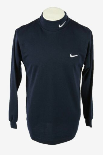 Nike Top Sweatshirt Vintage Sportswear Activewear Retro 90s Navy Size M