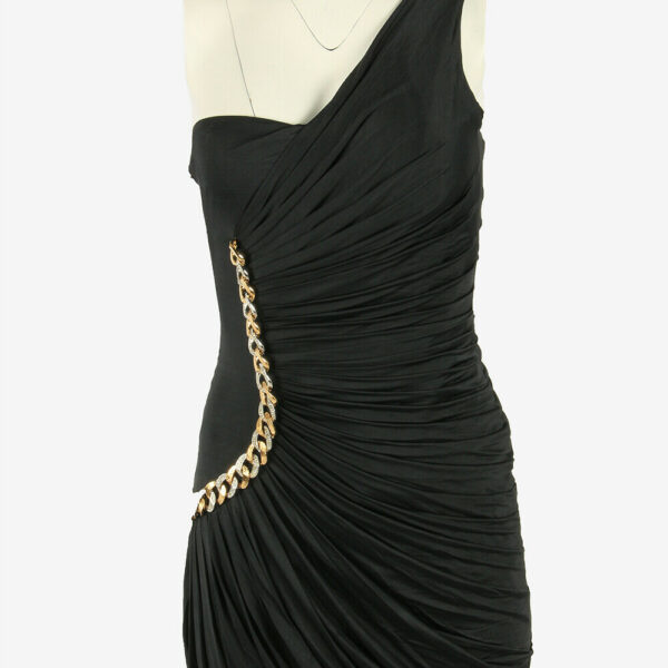 Roberto Cavalli Dress Chain Strap Mini Party Evening Dress Black Size 8