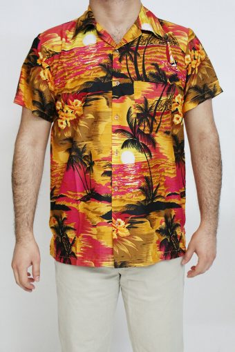 New Hawaiian Stag Beach Palm Aloha Party Summer Fancy Shirt XS to XXL
