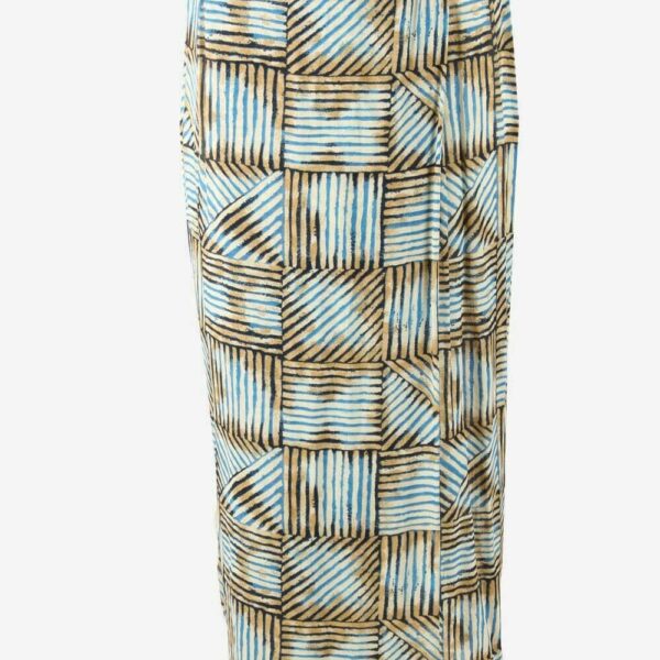 Vintage Long Skirt Geometric Lined Retro 90s Multicoloured Size UK 12