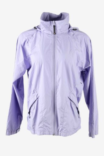 Woolrich Track Top Jacket Vintage Full Zip Packable Hood 90s Lilac M