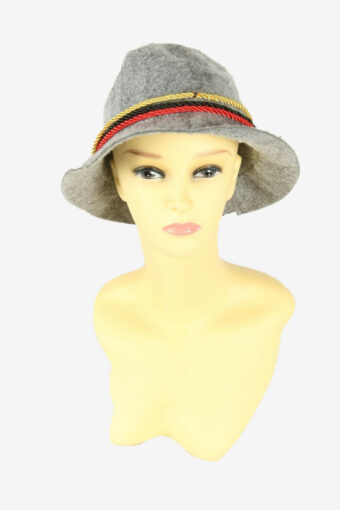 Bucket Hat Vintage Classic Country Style Retro 90s Grey Size 60 cm