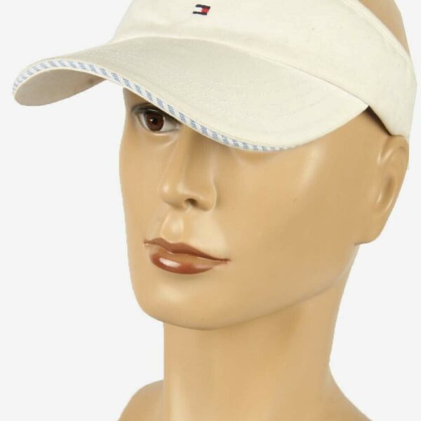 Tommy Hilfiger Golf Sun Visor Hat Vintage Headband Unisex 90s White