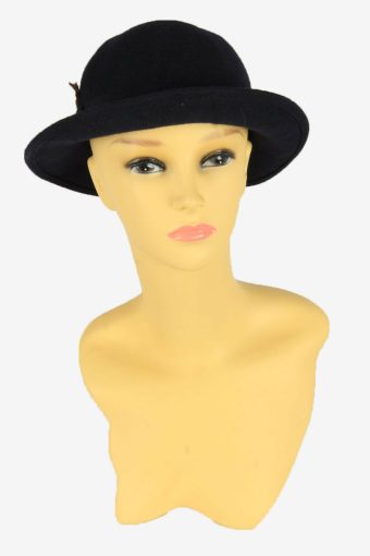 Trilby Vintage Hat Womens Fedora Classic Country Retro Navy Size 54 cm
