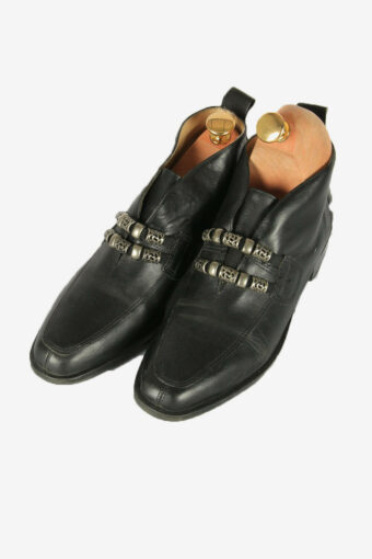 Vintage Carlo Salvone Bootie Shoes Leather Design 80s Black Size –  UK4