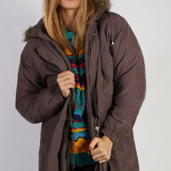 Vintage Hoanglong Winter Womens Coat Warmer Raincoat Christmas UK XL Stone