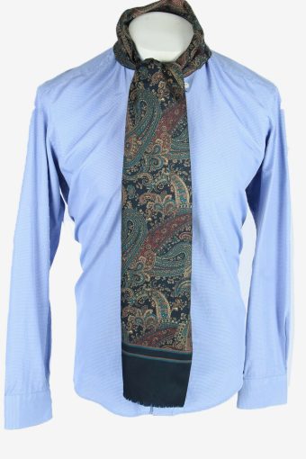 Vintage Men Scarf Paisley Necktie Cravat Patterned Retro 70s Multi
