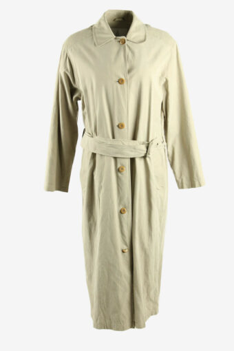 Vintage Trench Coat London Fog Lined Button With Belt Jacket Ivory Size M