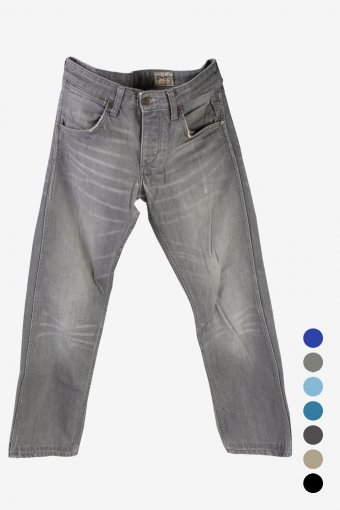 Wrangler Crank Mens Regular Fit Straight Jeans 90s Retro