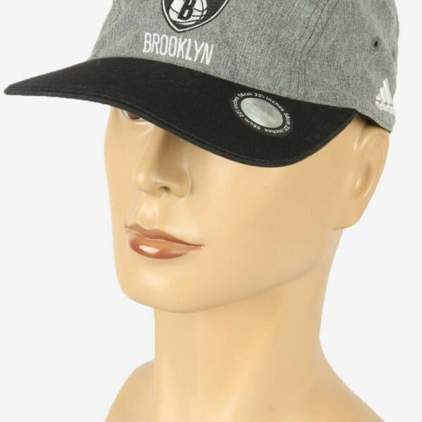 Adidas NBA Brooklyn Nets Snapback Cap Vintage Hat Basketball 90s Grey
