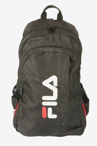 Fila Vintage Backpack Bag School Travel Sport Adjustable 90s Black
