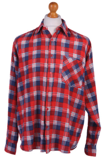Flannel Men Shirt Lumberjack Cosy Check Pattern 90s Multi Size XL