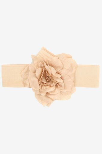 Floral Elasticated Wide Belt Faux Leather Waistband Vintage 80s Pink