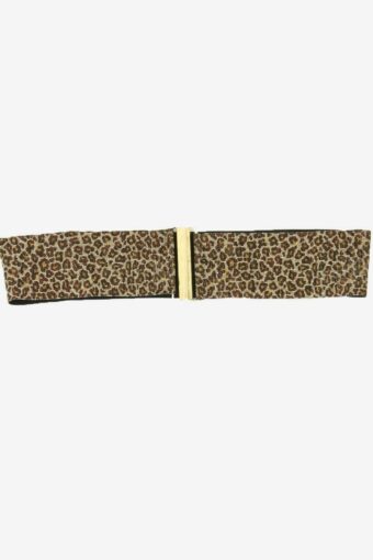 Leopard Elasticated Wide Belt Vintage Corset Waistband 80s Gold