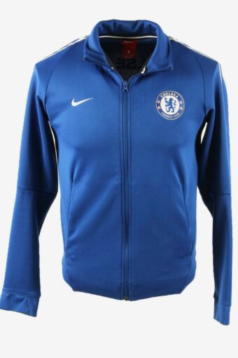 Nike Chelsea FC Track Top Jacket Vintage Full Zip Retro 90s Blue Size S