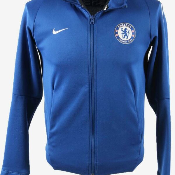 Nike Chelsea FC Track Top Jacket Vintage Full Zip Retro 90s Blue Size S