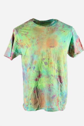 Rainbow Tie Dye T-Shirt Retro 90s Music Festival Hipster Men Multi Size L