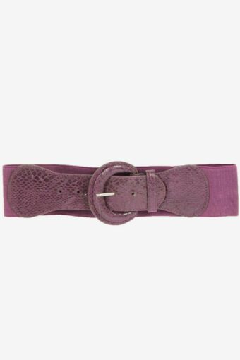 Snake Pattern Elasticated Wide Belt Vintage Waistband 80s Purple
