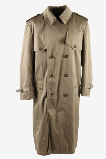Trench Coat Vintage London Fog Long Button Fur Lined 90s Taupe Size L