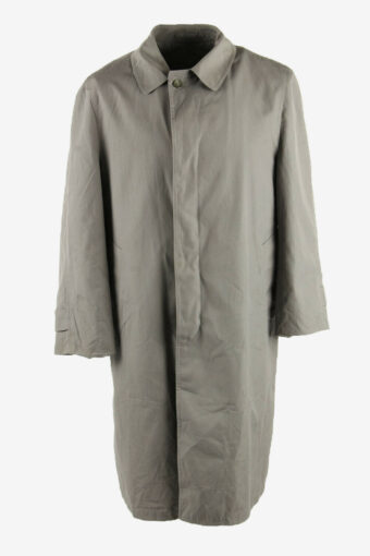 Trench Coat Vintage London Fog Long Button Rain Coat 90s Grey Size M