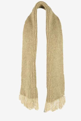 Vintage Handmade Winter Scarf Knitted Neck Warmer Soft 70s Retro Grey